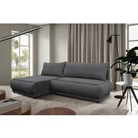 Ecksofa Paros Dunkelgrau 179x277 Cm - Dunkelgrau/Schwarz, Design, Textil (179/277cm) - MID.YOU