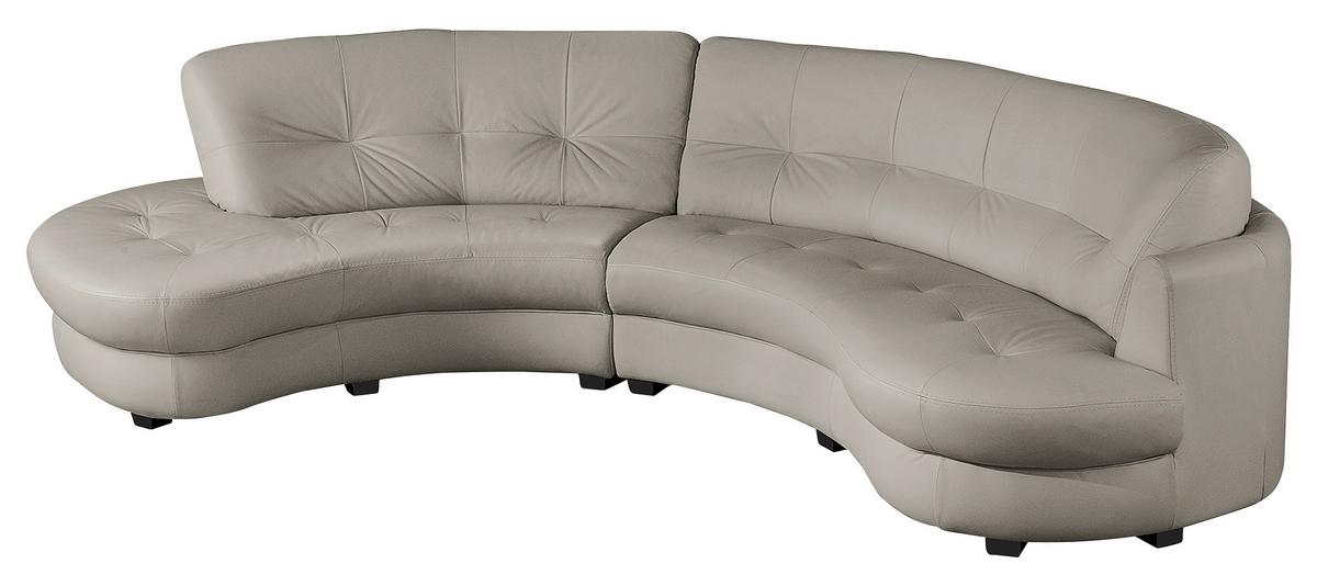 Ecksofa Bretania Hellgrau, S: 113x300 cm - Hellgrau/Schwarz, Design, Leder/Textil (113/300cm) - Livetastic