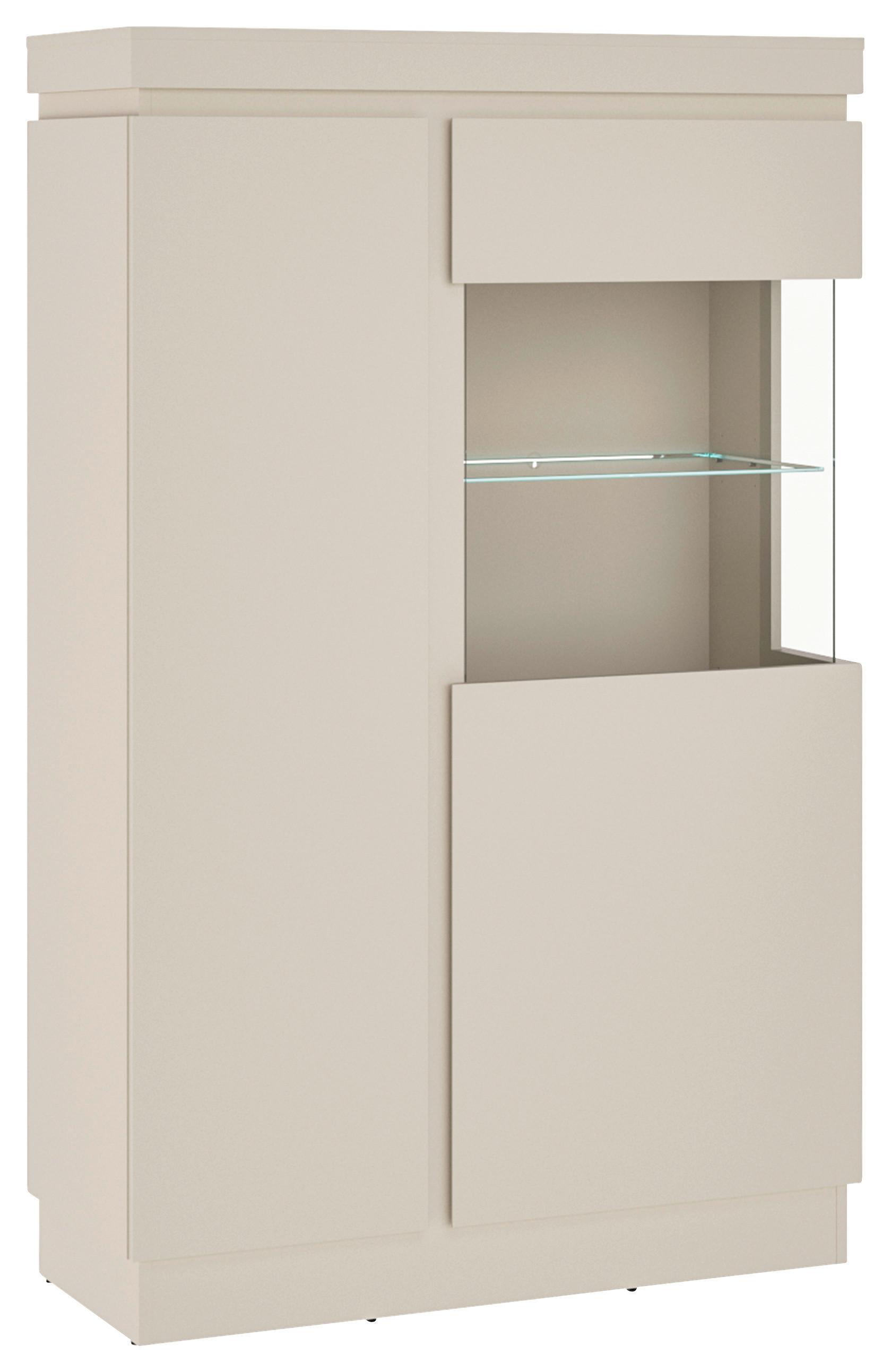 Vitrine Camira Kaschmir B: 103,6cm - Kaschmir, Basics, Glas/Holzwerkstoff (103,6/163,5/40cm)