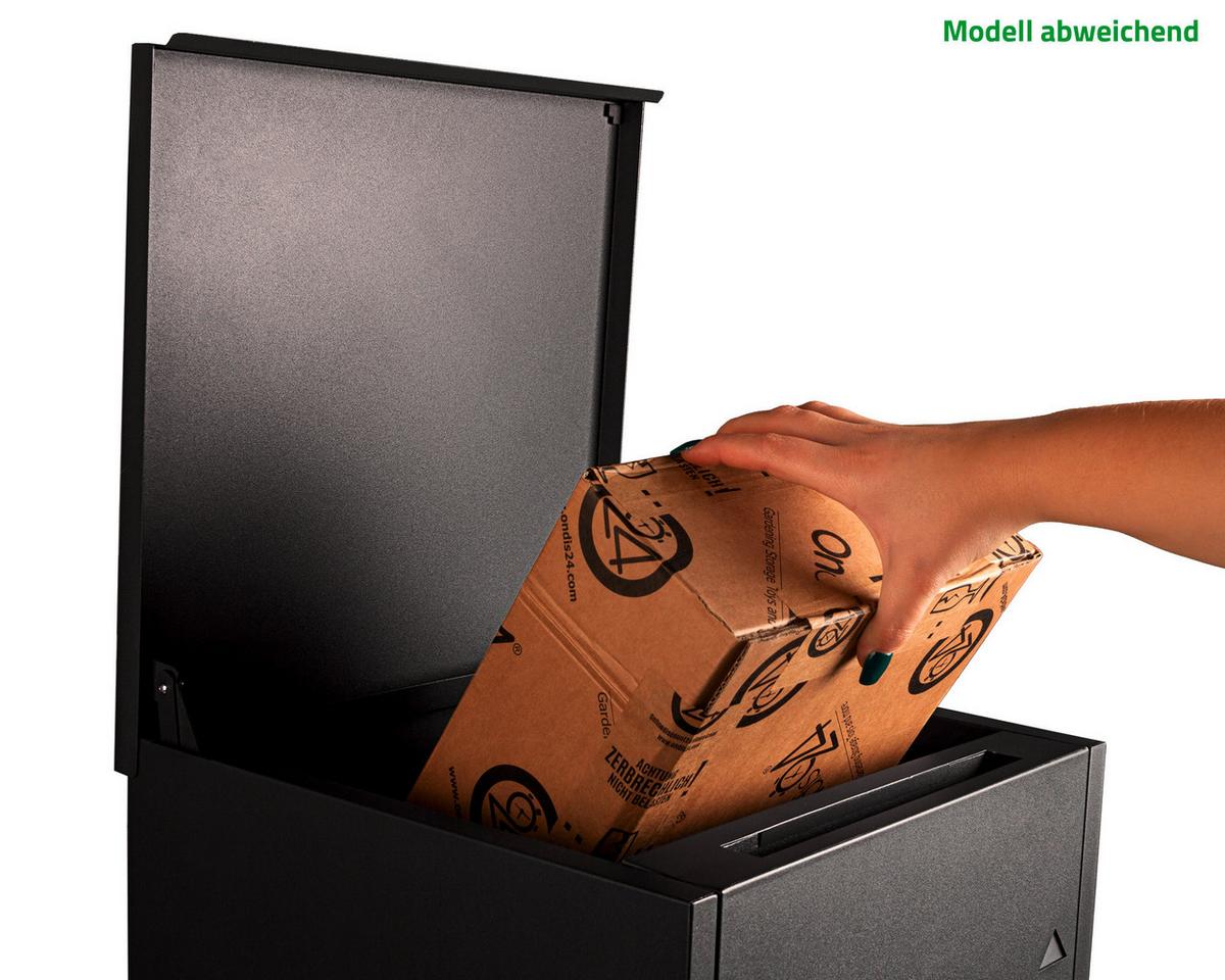 Paketbox Mit 2 Schlüssel H: 118,5 Cm - Schwarz, Basics, Metall (39,5/118,5/38,5cm)
