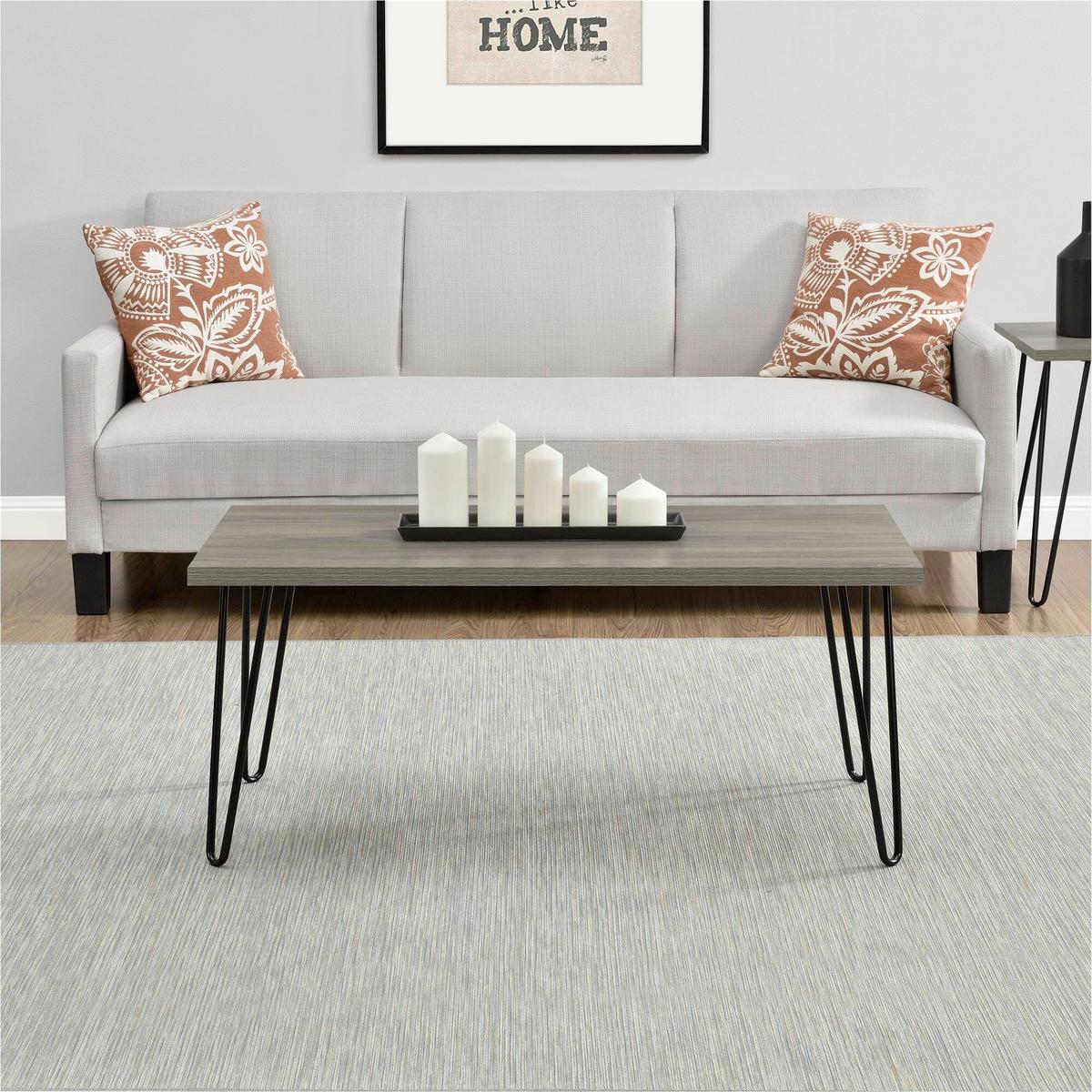 Couchtisch Owen Eichefarben B: 105 cm - Eichefarben/Schwarz, Design, Holzwerkstoff/Metall (105/49/45cm) - MID.YOU