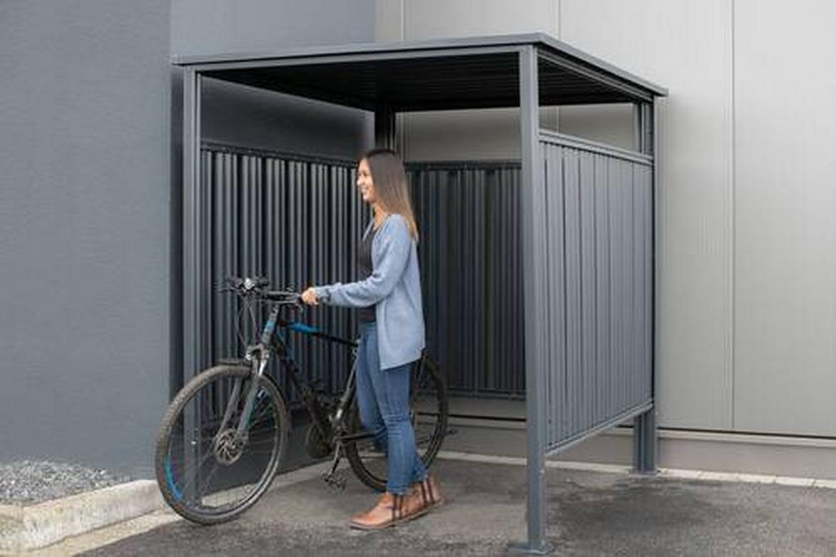 Fahrradgarage Fahrrad- Und Rauchunterstand - Anthrazit, Basics, Metall (180/210/200cm)