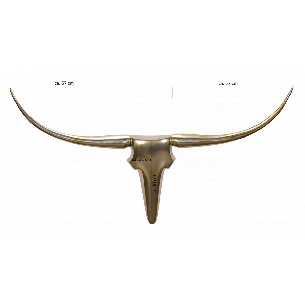 Wanddeko Wohnling Goldfarben B: 125 cm - Goldfarben, MODERN, Metall (125/60/10cm) - MID.YOU