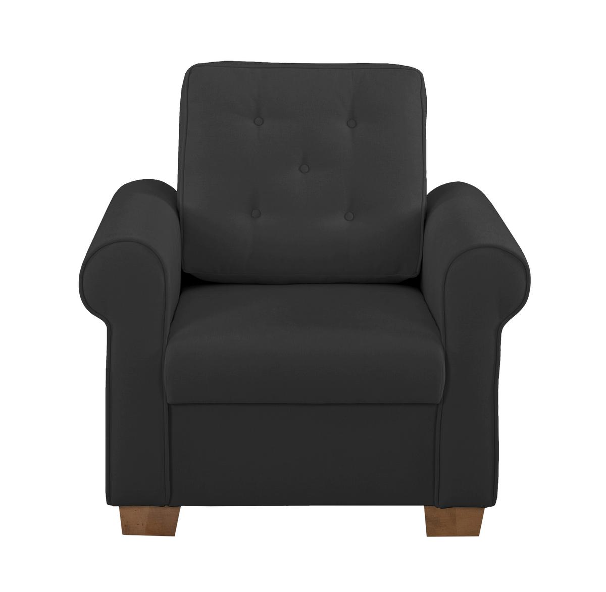 Sessel Arles, Anthrazit 99 B: 93 Cm - Anthrazit/Buchefarben, Design, Textil (93/89/82cm) - MID.YOU