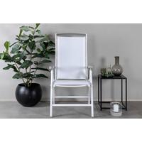 Gartensessel-Set 2-Tlg. Klappbar Albany Metall - Weiß, KONVENTIONELL, Metall (60/110/60cm) - Gardenson
