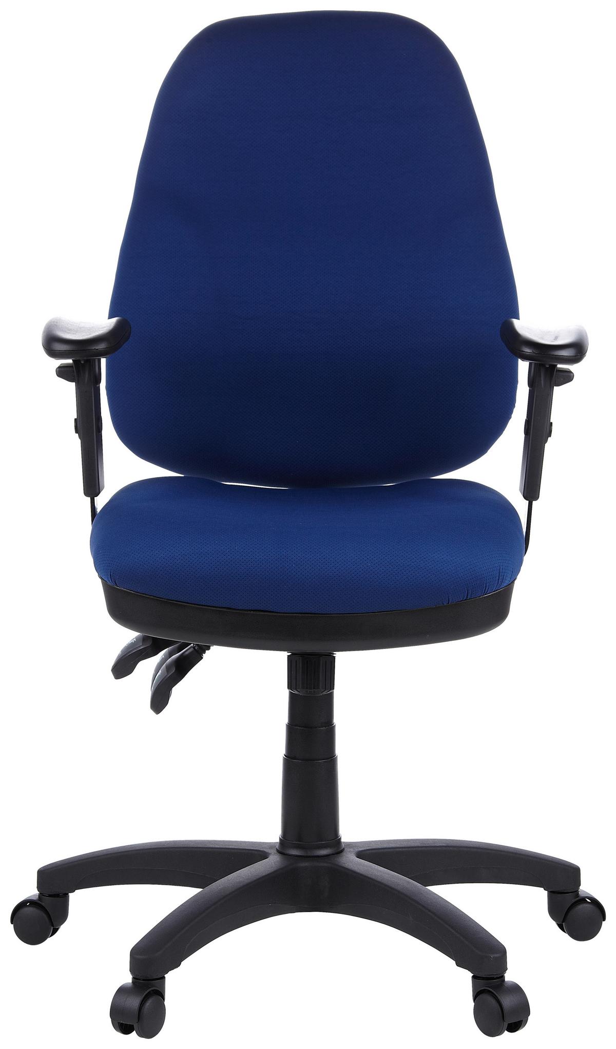 Bürostuhl Zenit Pro Blau/schwarz Bis 120 Kg - Blau/Schwarz, Basics, Kunststoff/Textil (58/121/46cm) - MID.YOU