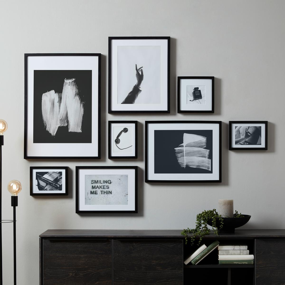 Rám na obraz Gitta 40 x 50 cm - černá, Moderní, kompozitní dřevo/plast (40/50/3,6cm) - Modern Living