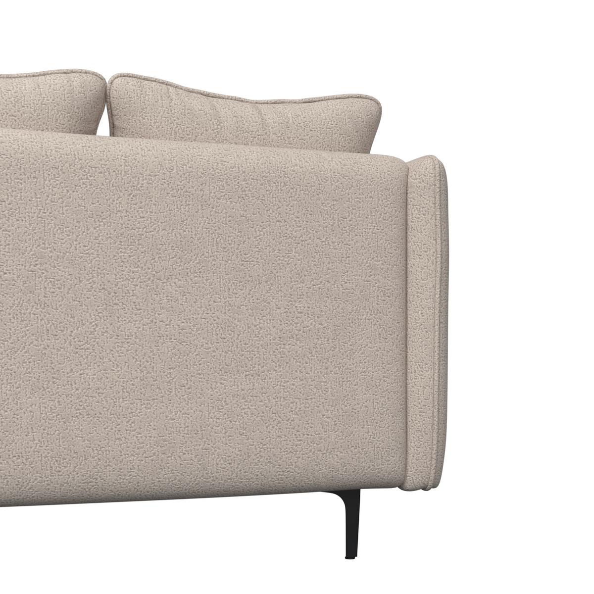 Relaxačné ležadlo SANDY, sivobéžová ženilka, max.140 kg - čierna/sivobéžová, Modern, kov/drevo (120/74/160cm) - Bessagi Home