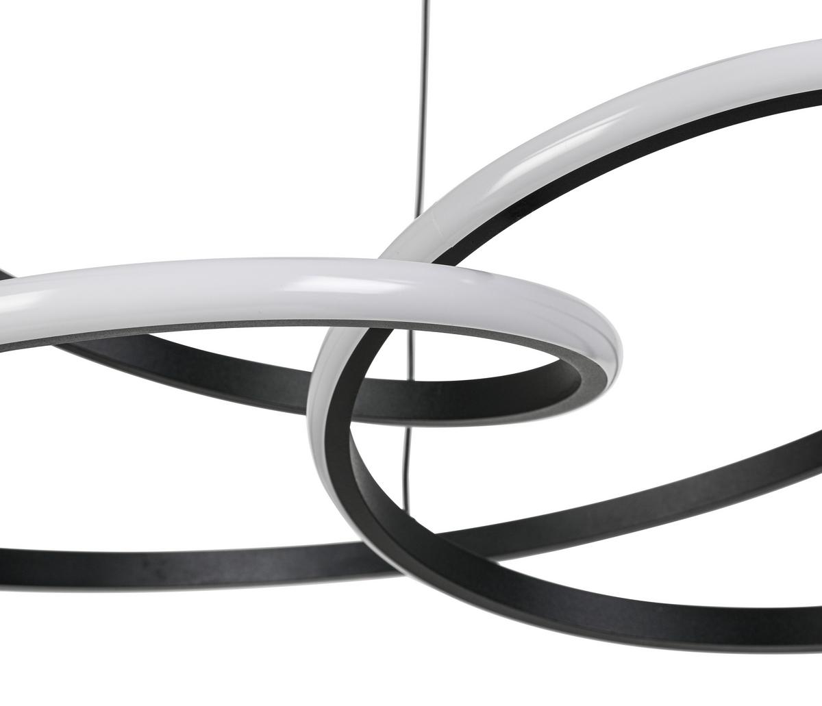 ZÁVESNÉ LED SVIETIDLO MOFER -AKT- - čierna, Modern, kov/plast (50/120cm) - Premium Living