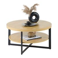 KONFERENČNÝ STOLÍK RONDO - čierna/dub artisan, Konventionell, kov/kompozitné drevo (80/80/40cm) - Mömax