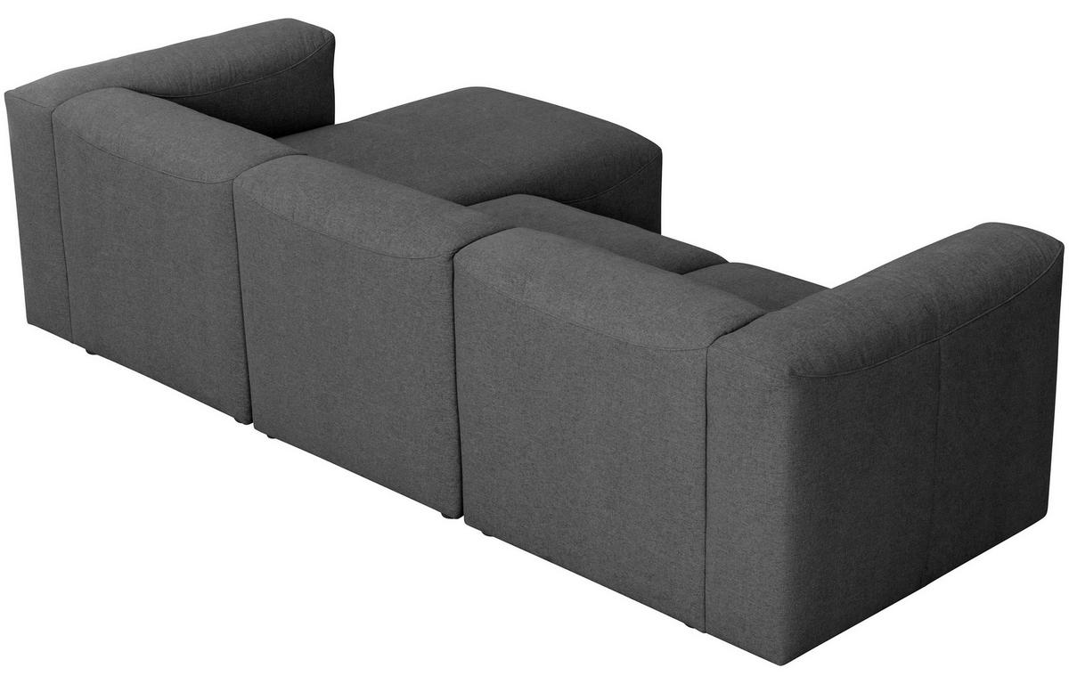 Ecksofa Lena Anthrazit Flachgewebe - Anthrazit, Design, Textil (275/73/160cm) - Max Winzer