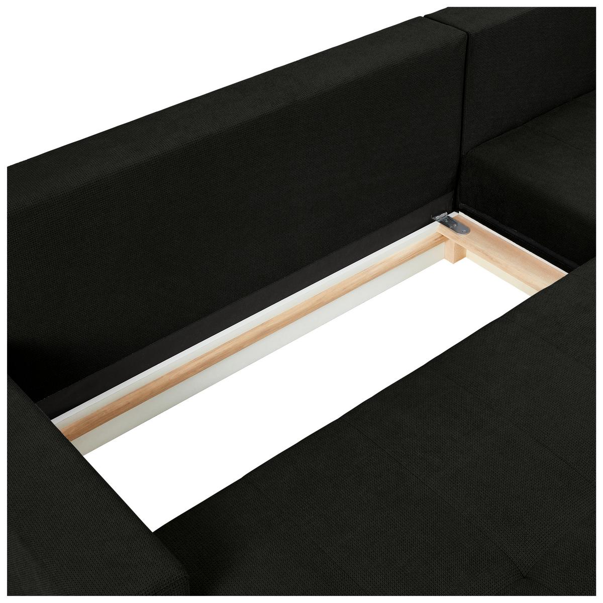 Ecksofa Boston, Schwarz S: 157x231 cm - Schwarz, KONVENTIONELL, Textil (157/231cm) - P & B