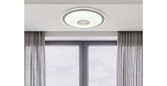 Led-deckenleuchte Karin Ø 42 Cm Mit Farbwechsler - Chromfarben/Weiß, MODERN, Kunststoff/Metall (40cm) - Luca Bessoni