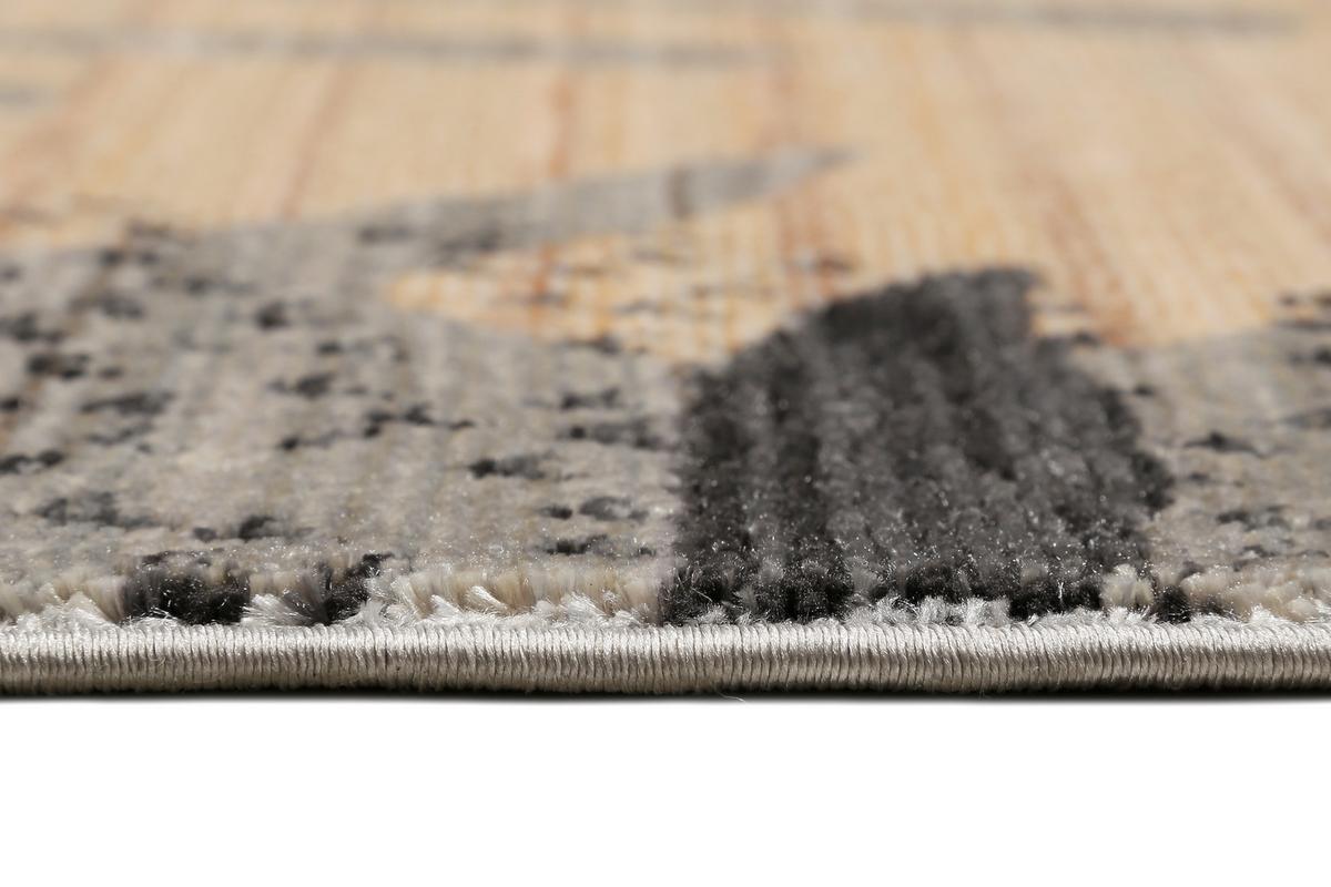 Webteppich Florence Grau/Rot/Beige 200x290 cm - Beige/Rot, KONVENTIONELL, Textil (200/290cm) - Esprit
