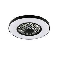 Deckenventilator Schwarz Transparent D: 59 cm - Transparent/Schwarz, LIFESTYLE, Kunststoff (59,0/16,5cm)