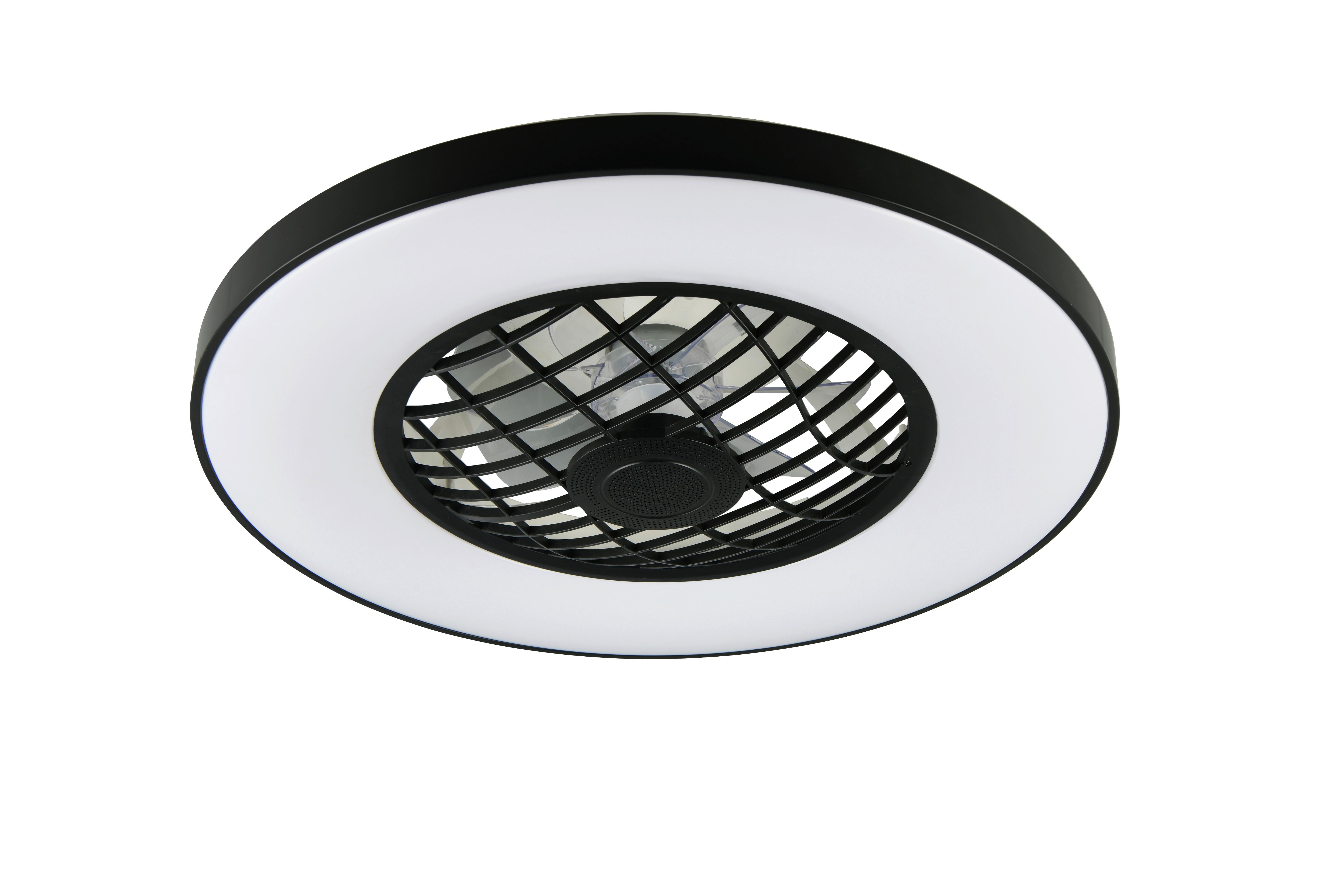 Deckenventilator Schwarz Transparent D: 59 cm