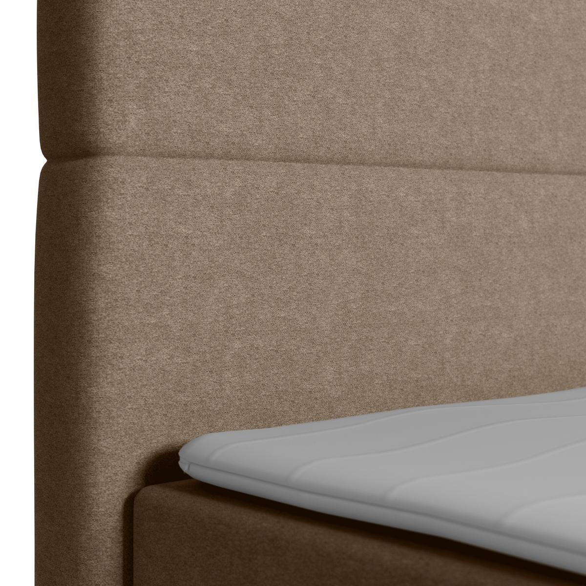 Boxspringbett mit Bettkasten Verona 180x200 cm Beige - Beige/Schwarz, MODERN, Holz/Kunststoff (180/200cm) - MID.YOU