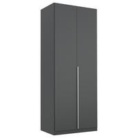 Drehtürenschrank B: 91 cm Alabama, Grau - Grau, MODERN, Holzwerkstoff (91/229/54cm) - Rauch Möbel