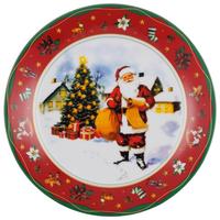 Dessertteller Stella Weihnachtsdekor D: ca. 20,3 cm - Rot/Weiß, Basics, Keramik (20,3/2cm) - James Wood