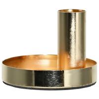 Stojan na dlouhé svíčky Aura - barvy zlata, kov (8/6cm) - Modern Living
