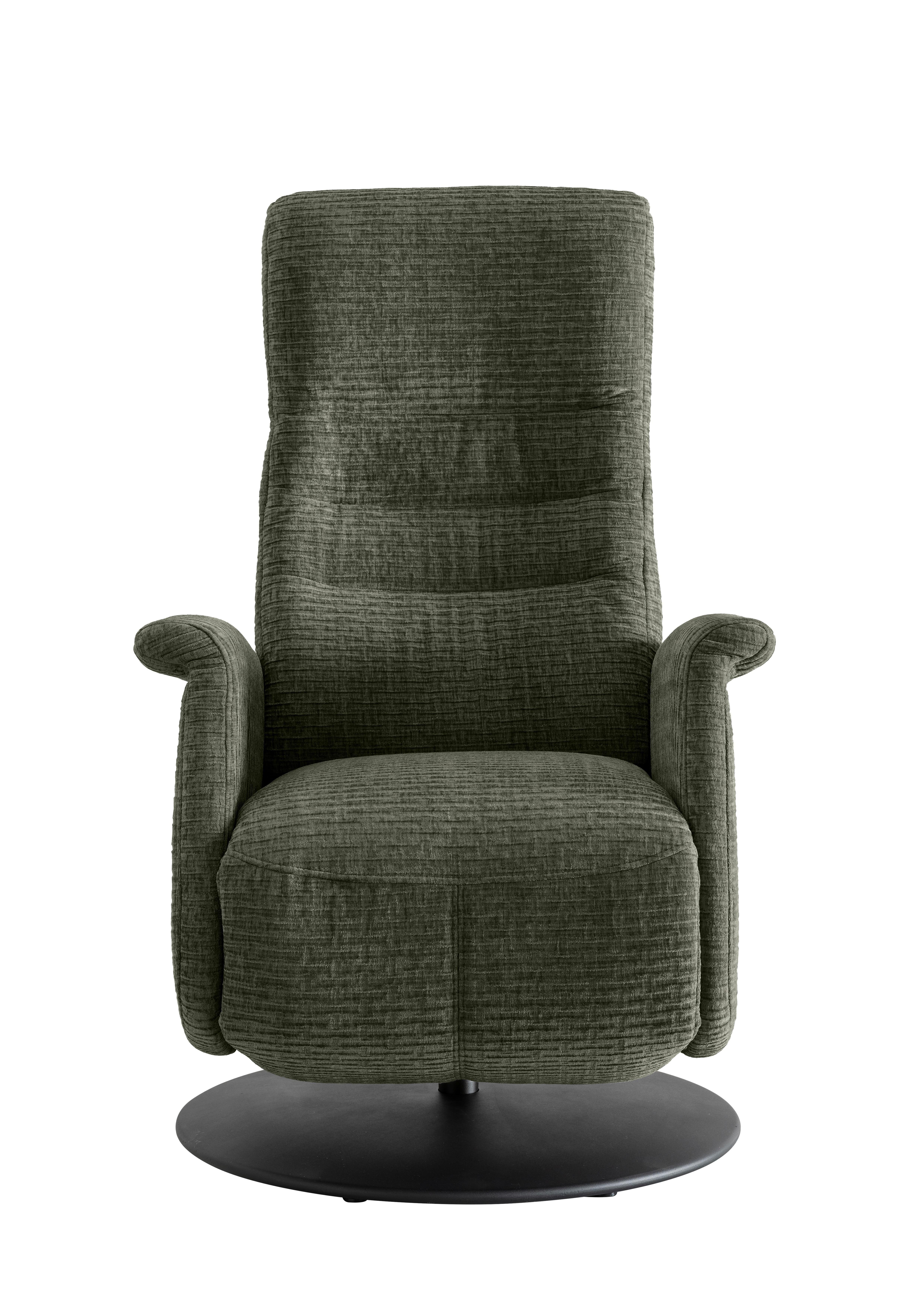 Relaxsessel Latina Olivgrün 360 Grad Drehbar, B: 72 Cm - Schwarz/Olivgrün, MODERN, Textil (72/118/85-165cm) - Livetastic