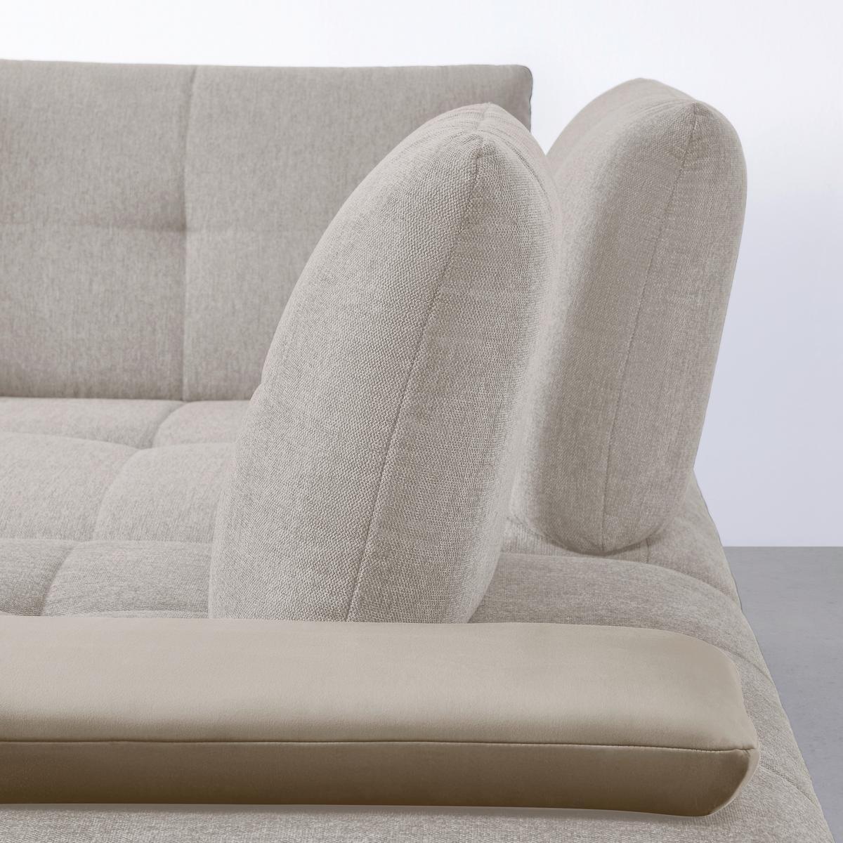 Rohová sedačka TRENDY, pravá, písková / béžová - černá/pískové barvy, Moderní, kov/kompozitní dřevo (310/93/250cm) - Premium Living
