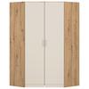Eckschrank 117 cm Celle Champagnerfarben - Champagner/Eiche Artisan, Trend, Holzwerkstoff (117/197/117cm)