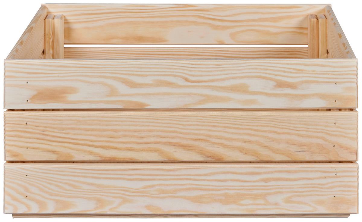 Dekokiste Valloni L - Naturfarben/Kieferfarben, Design, Holz (65/23/31cm) - Livetastic