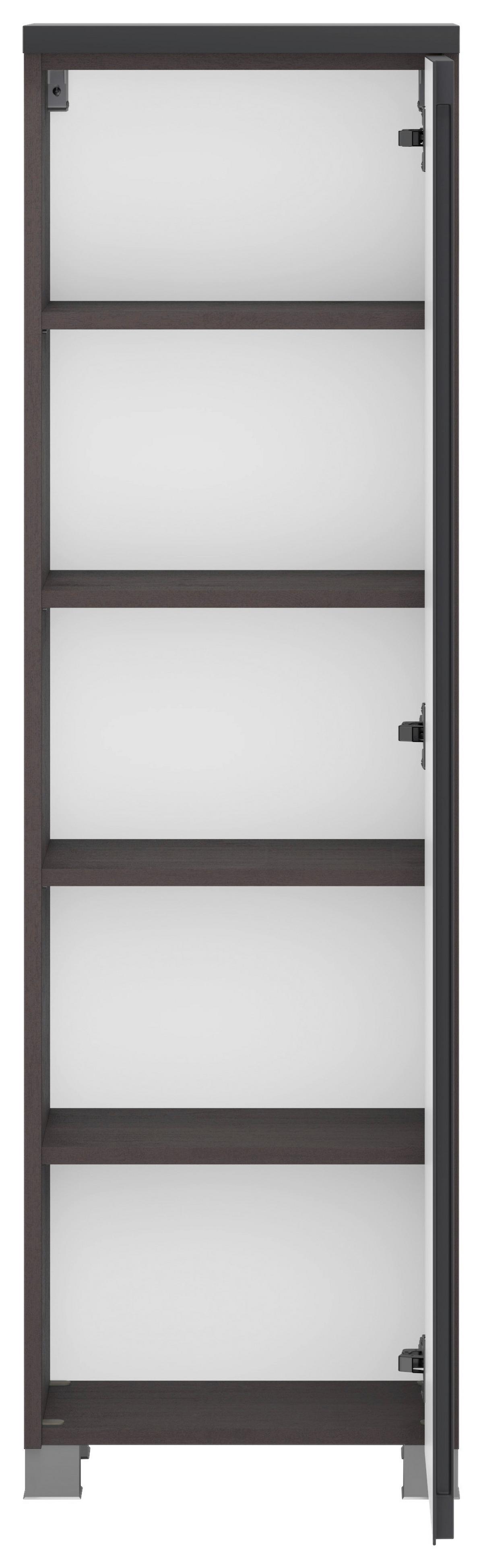 Midischrank Arosa B: 40 Cm Graphitfarben - Silberfarben/Graphitfarben, MODERN, Holzwerkstoff (40/130/35cm) - Held