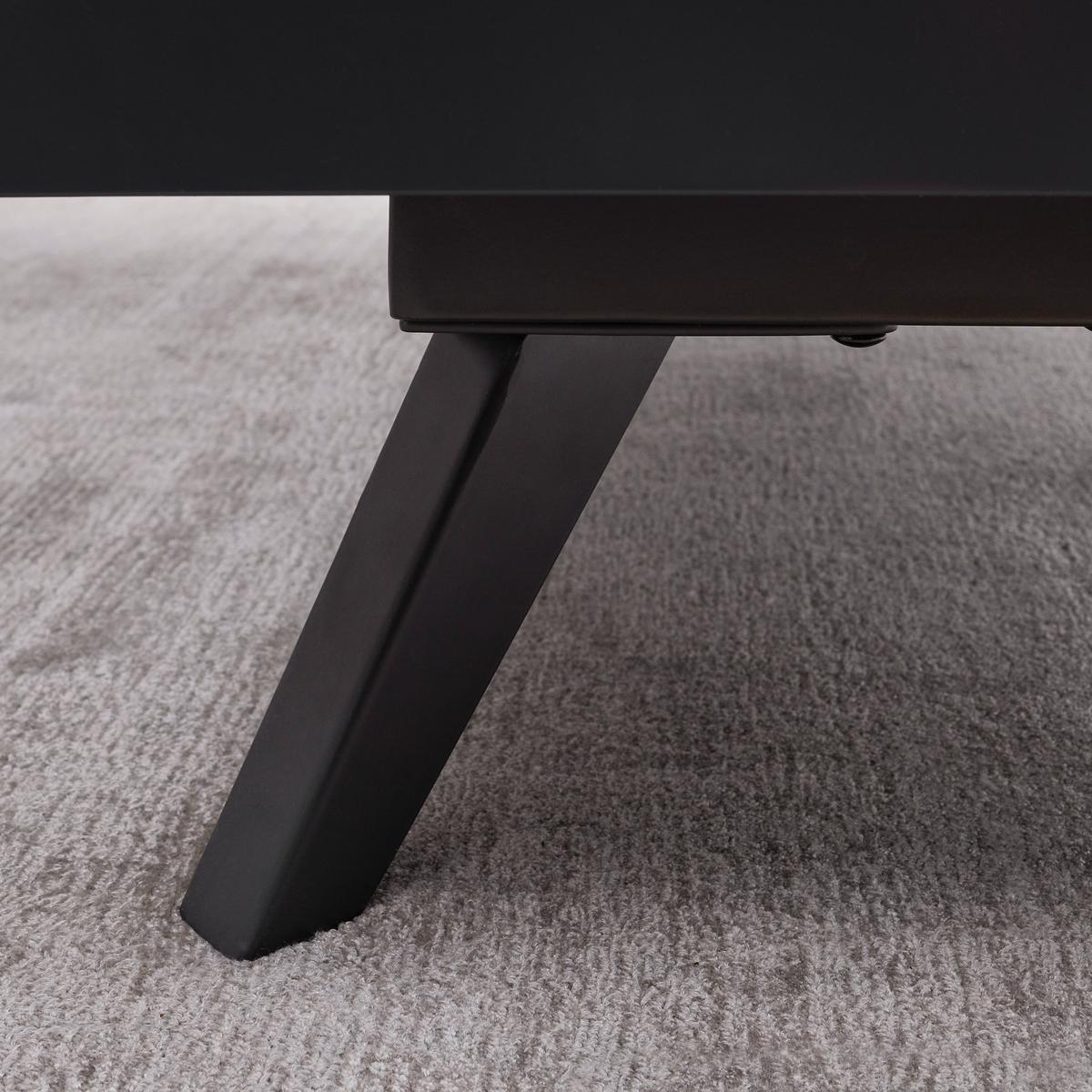 Konferenční stolek FOSCO - šedá/černá, Moderní, kov (80/80/38cm) - Bessagi Home