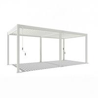 Pergola 300x600 cm Wetterbeständig, Weiß - Weiß Hochglanz, Basics, Metall (300/255/600cm)