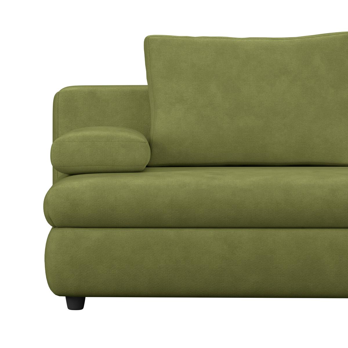 Schlafsofa Oslo Olivgrün, Lf: 200x140 cm - Olivgrün, Trend, Holz/Kunststoff (205/72/100cm)