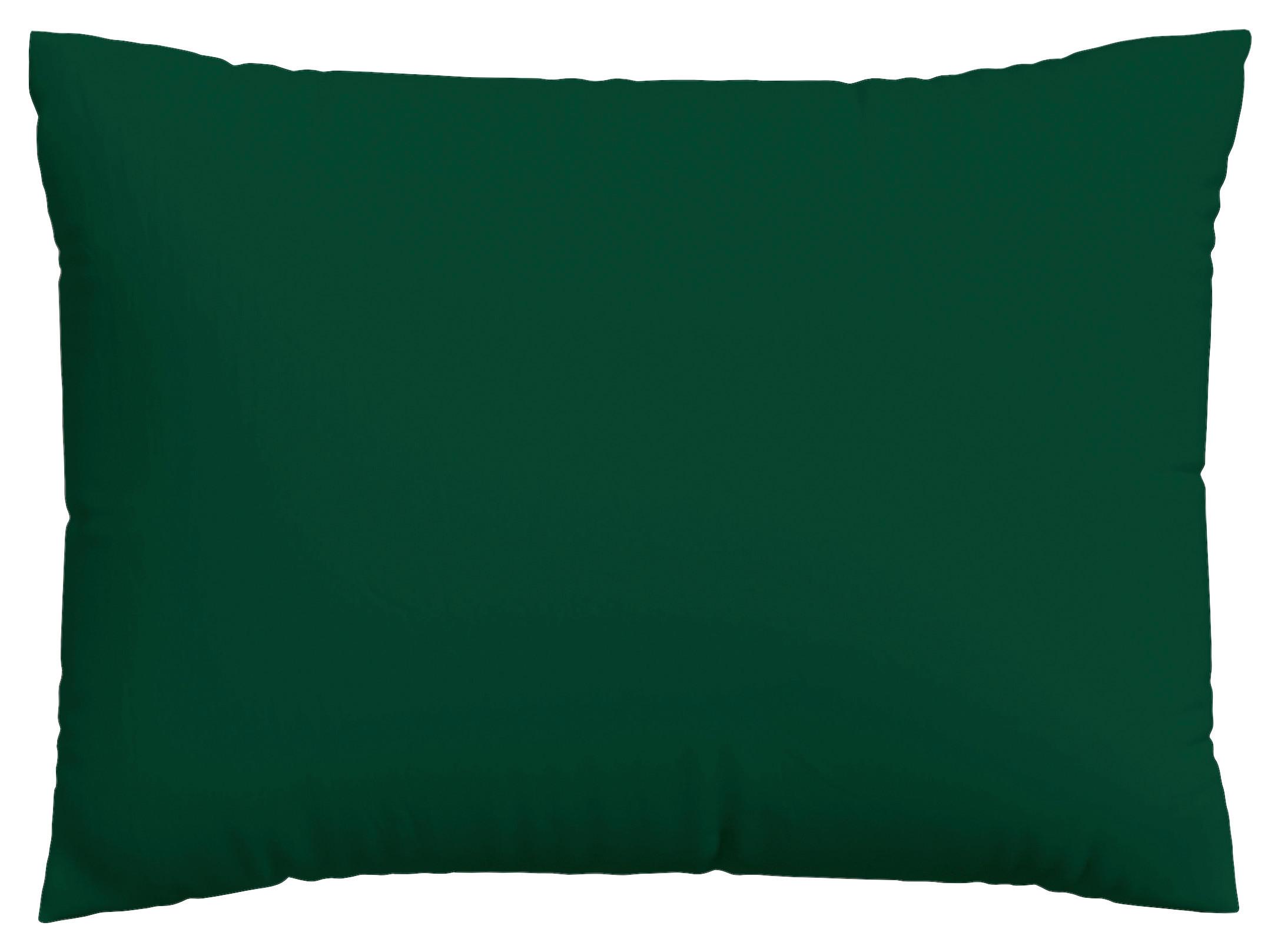 Kopfpolsterbezug Woven Satin - Dunkelgrün, Basics, Textil (70/90cm) - Schlafgut