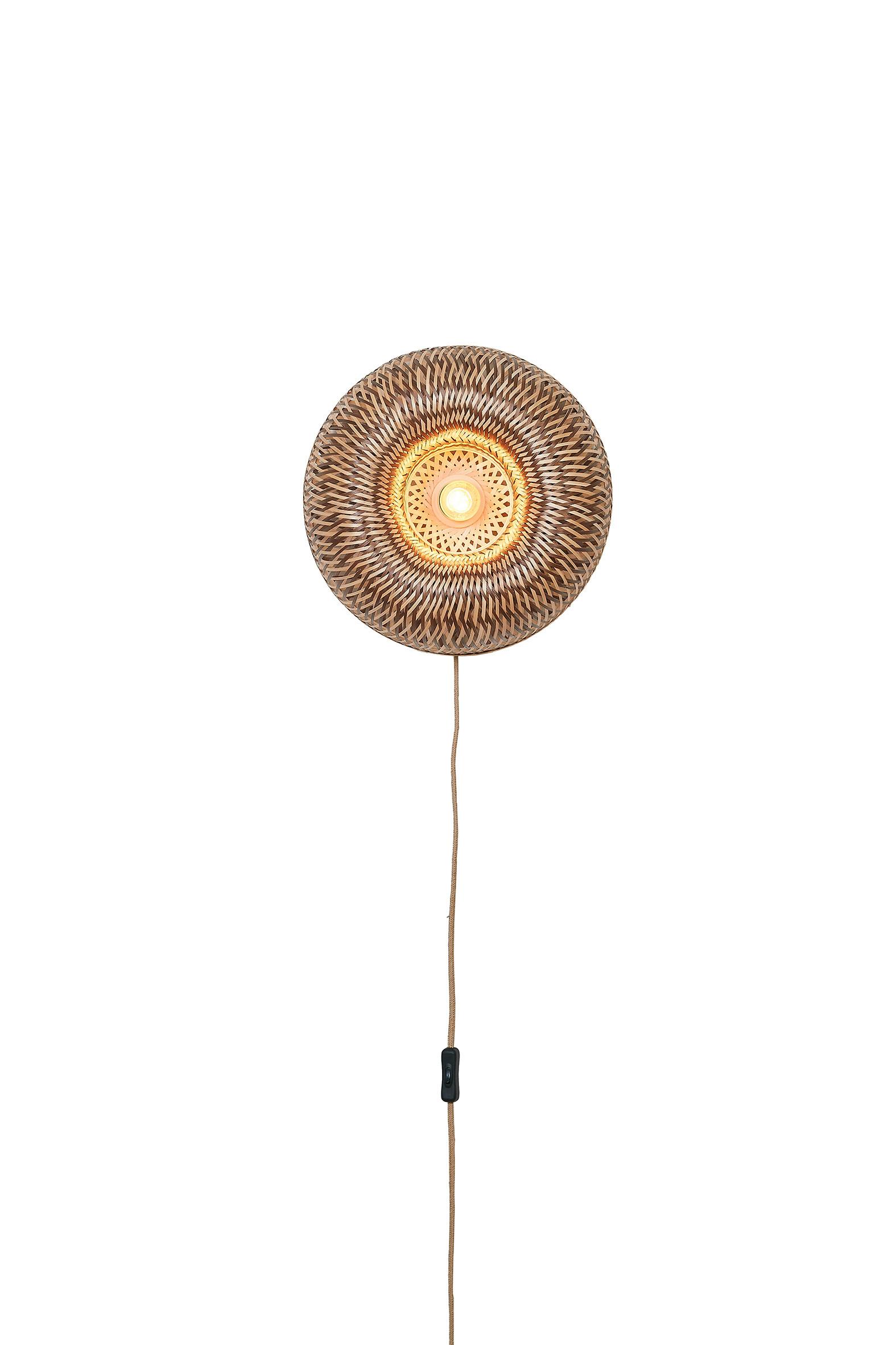 Wandleuchte Barbados - Braun/Naturfarben, Basics, Naturmaterialien (35/15cm) - Good & Mojo