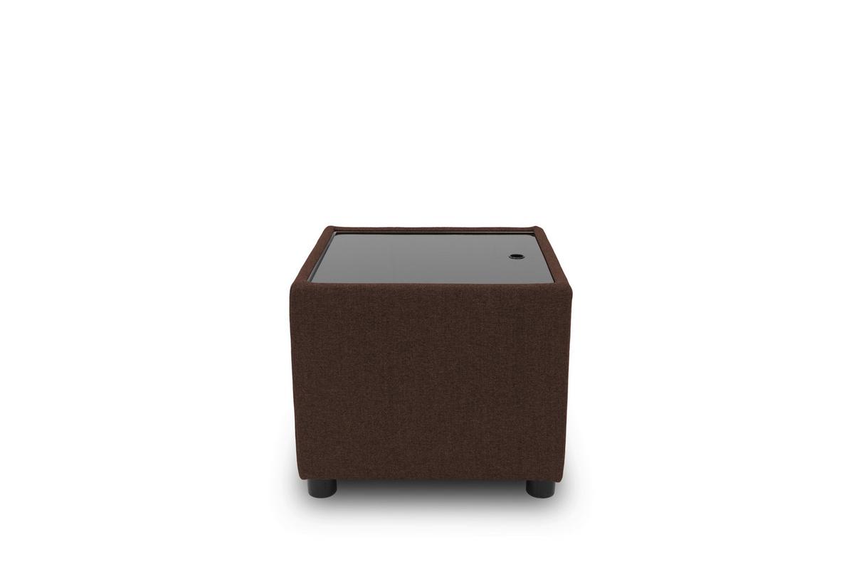 Hocker Looks IIi - Dunkelbraun/Schwarz, Design, Textil (45/47/45cm) - LOOKS by W.Joop