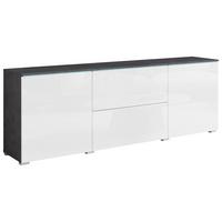 NÍZKÁ KOMODA VERA 181 - šedá/bílá, Trend, kompozitní dřevo/plast (180/61,8/34,5cm) - P & B