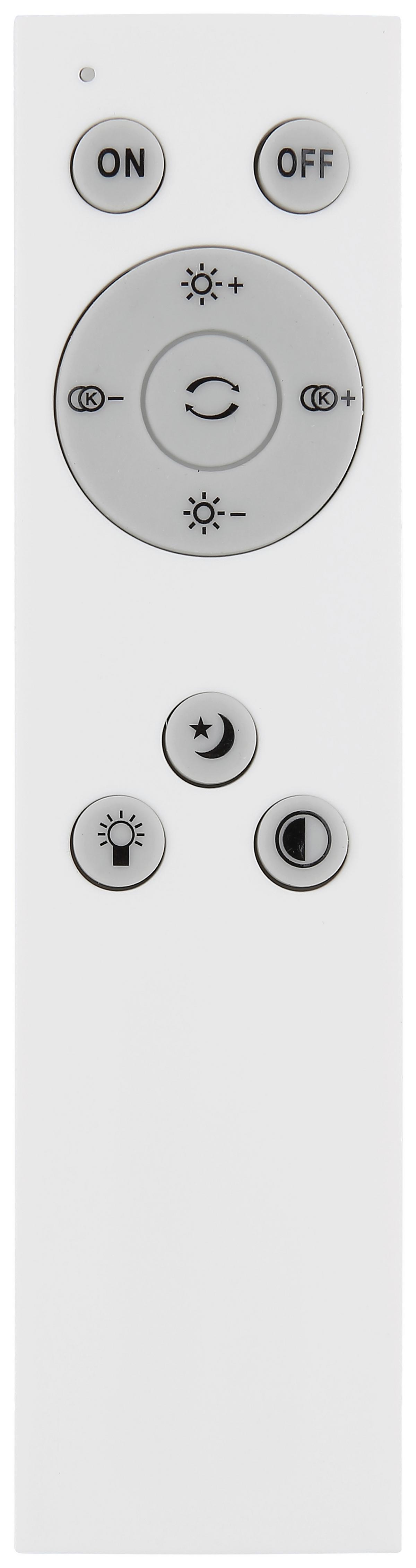 LED-Deckenleuchte Aley Ø 40 cm + Farbwechsler, Fernbedienung - Opal/Weiß, Basics, Kunststoff/Metall (40/9,5cm) - Globo