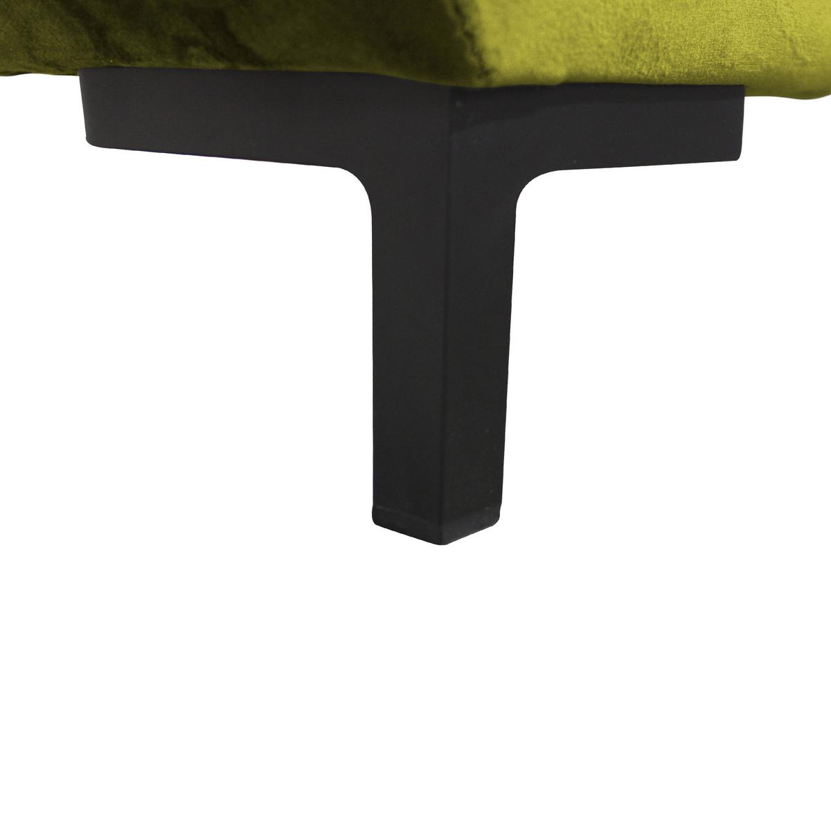 Eckschlafsofa Bello Hellgrün Schlaffunktion Ottomane Links - Schwarz/Hellgrün, Design, Textil (187/277cm) - Livetastic