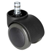 Bürostuhlrollen Rolo Schwarz Ø 5 Cm 5er-Set - Schwarz, Basics, Kunststoff/Metall (5,1/6/5cm) - MID.YOU