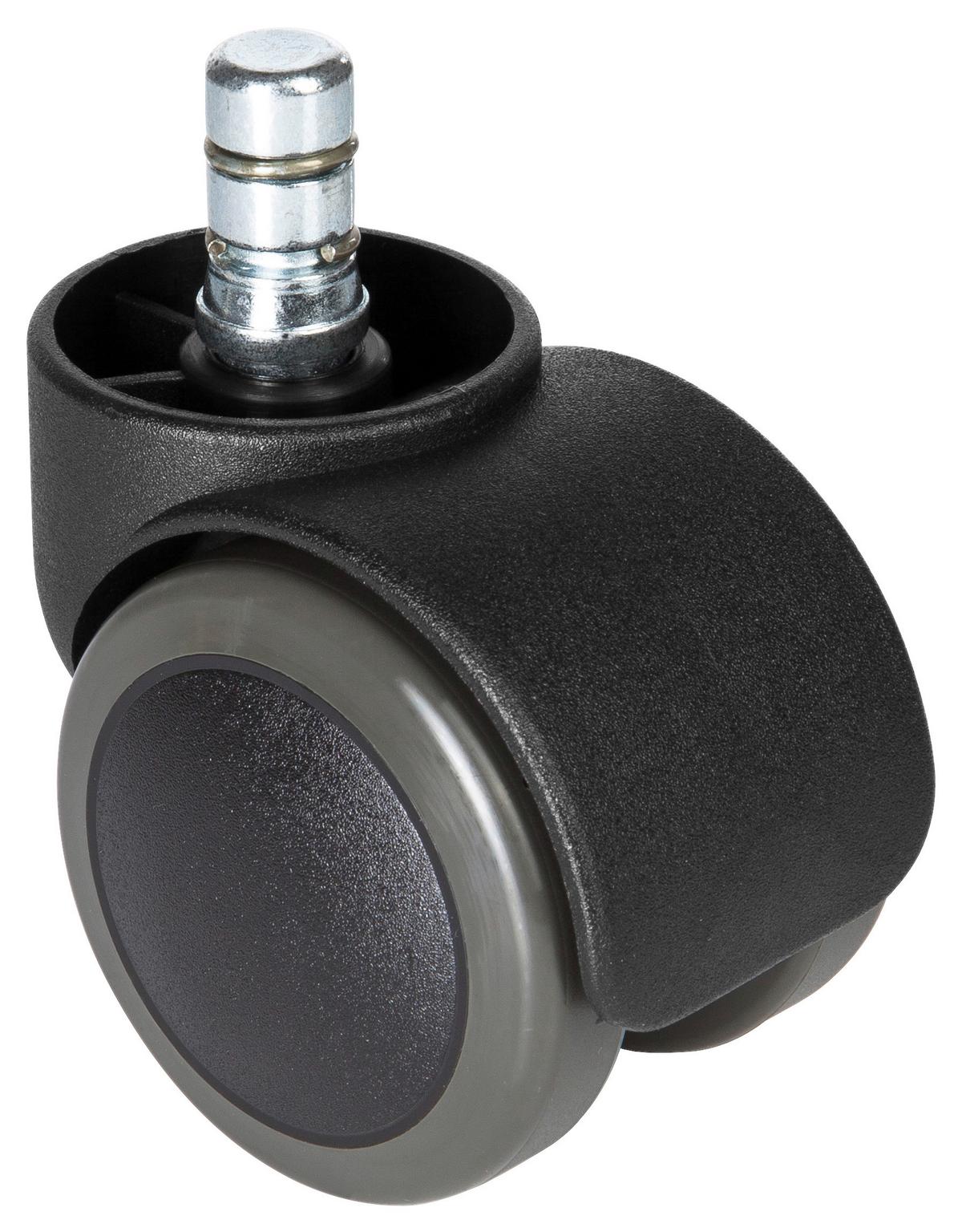 Bürostuhlrollen Rolo Schwarz Ø 5 Cm 5er-Set - Schwarz, Basics, Kunststoff/Metall (5,1/6/5cm) - MID.YOU