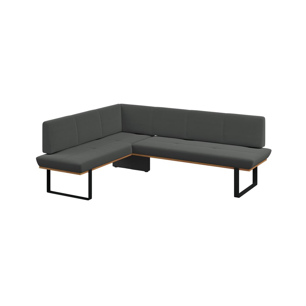 Eckbank Tristan Webstoff anthrazit,S:175x225cm - Anthrazit/Schwarz, MODERN, Holz/Textil (175/225cm) - James Wood