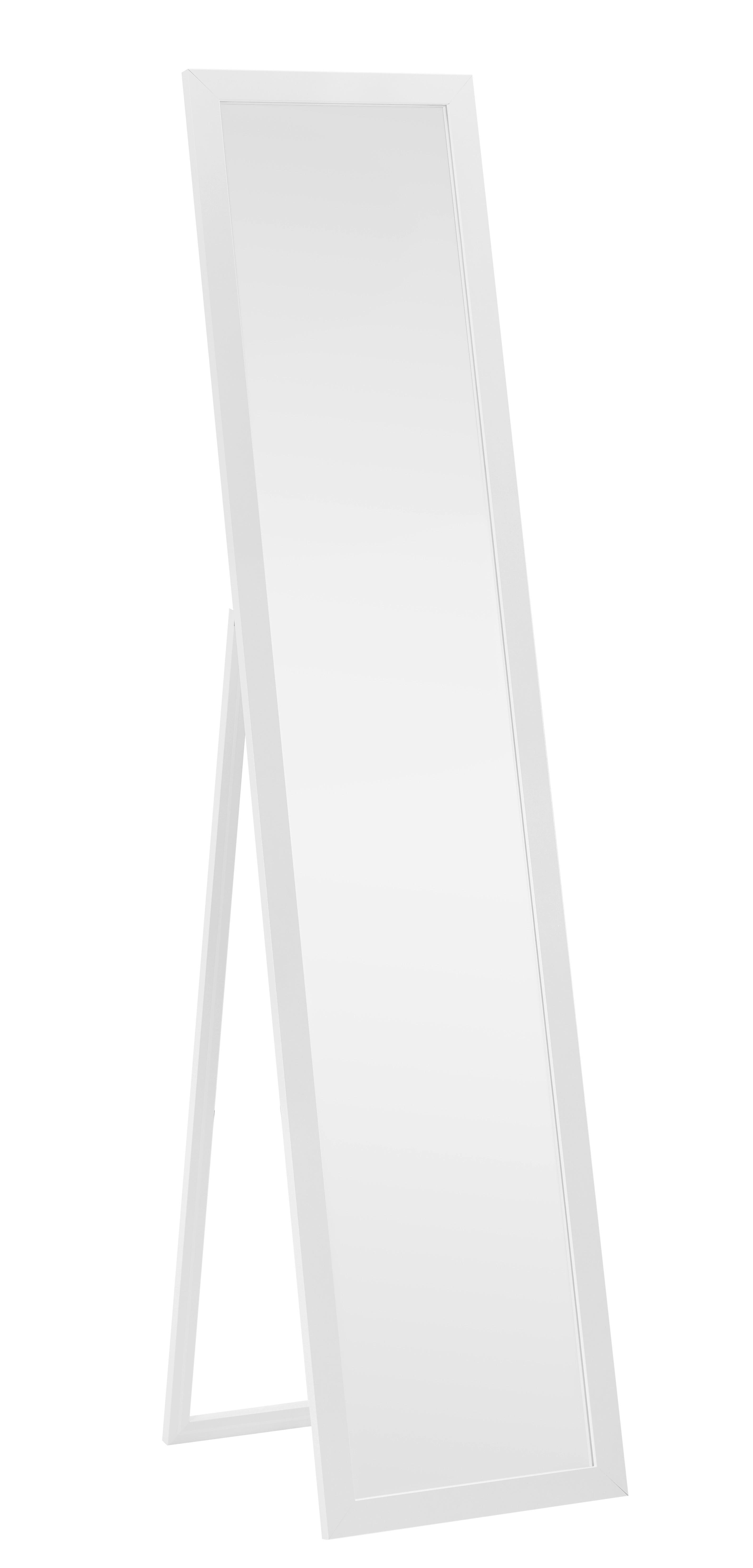 STOJACIE ZRKADLO RIO BIELA - biela, Modern, kompozitné drevo/sklo (36/156/44cm) - Mömax