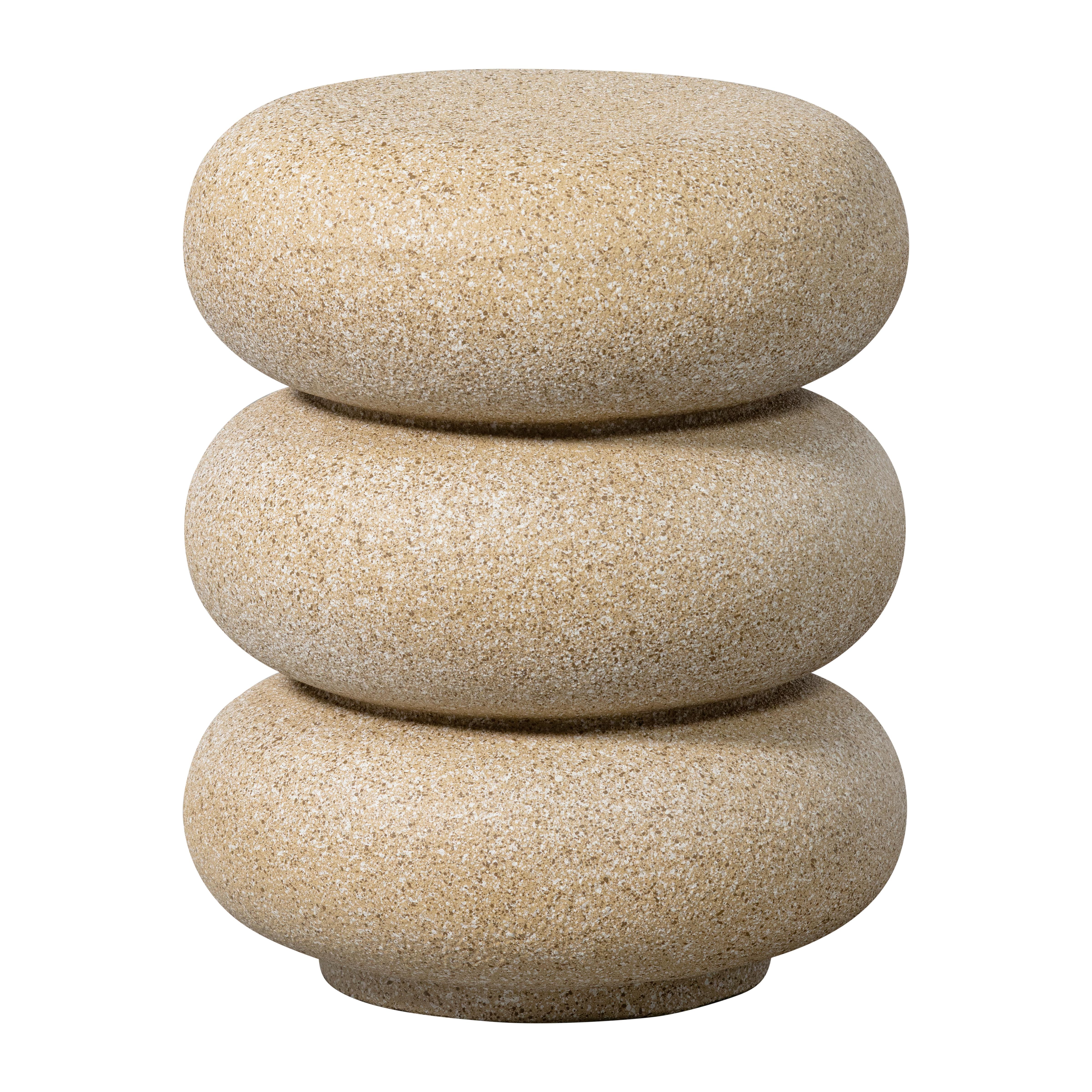 Beistelltisch Laurel Beige B: 40 cm - Beige, Design, Metall (40/40/50cm) - Livetastic