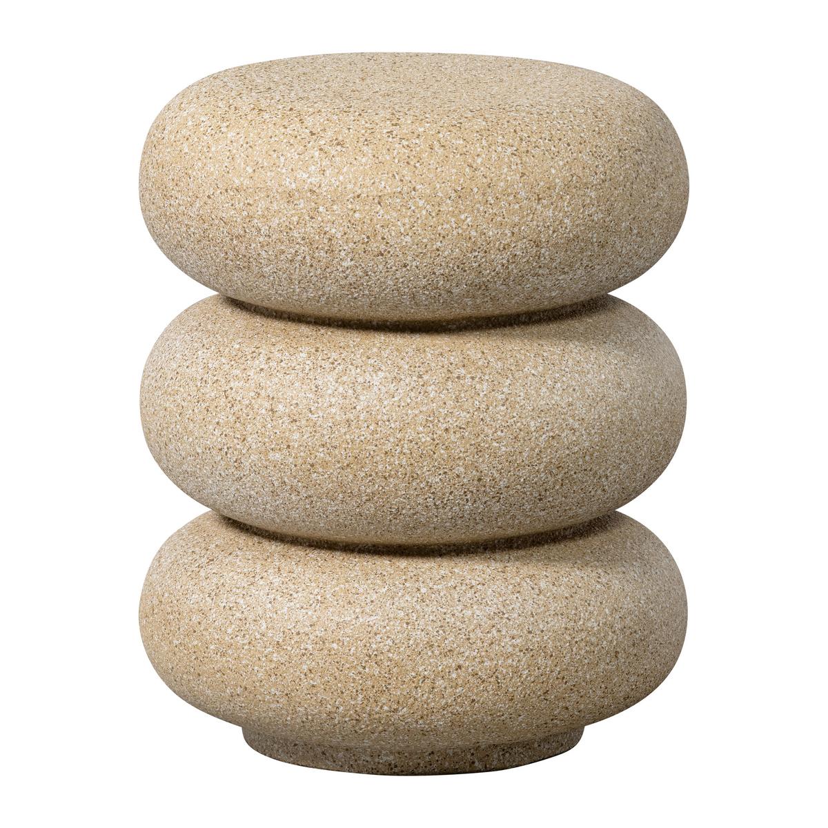 Beistelltisch Laurel Beige B: 40 cm - Beige, Design, Metall (40/40/50cm) - Livetastic