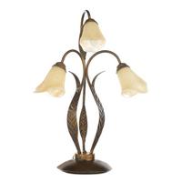 Tischleuchte 4230/Lg - Bronzefarben, KONVENTIONELL, Glas/Metall (48/48/61cm)