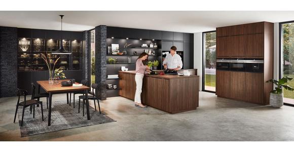 Einbauküche Riga Frei Planbar Modern, Grifflos - Eichefarben/Anthrazit, MODERN, Holzwerkstoff - Vertico