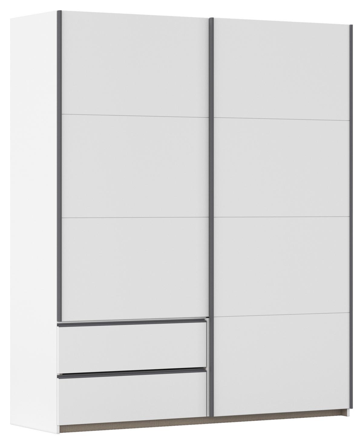 Schwebetürenschrank Stoke Weiß B: 175 cm - Weiß, MODERN, Holzwerkstoff (175/210/59cm) - Rauch Möbel