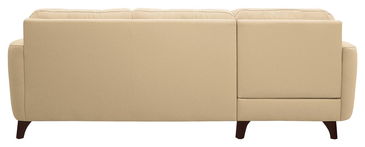 Ecksofa Nordic Beige S: 168x238 cm - Beige/Buchefarben, Design, Leder/Textil (168/238cm) - Livetastic