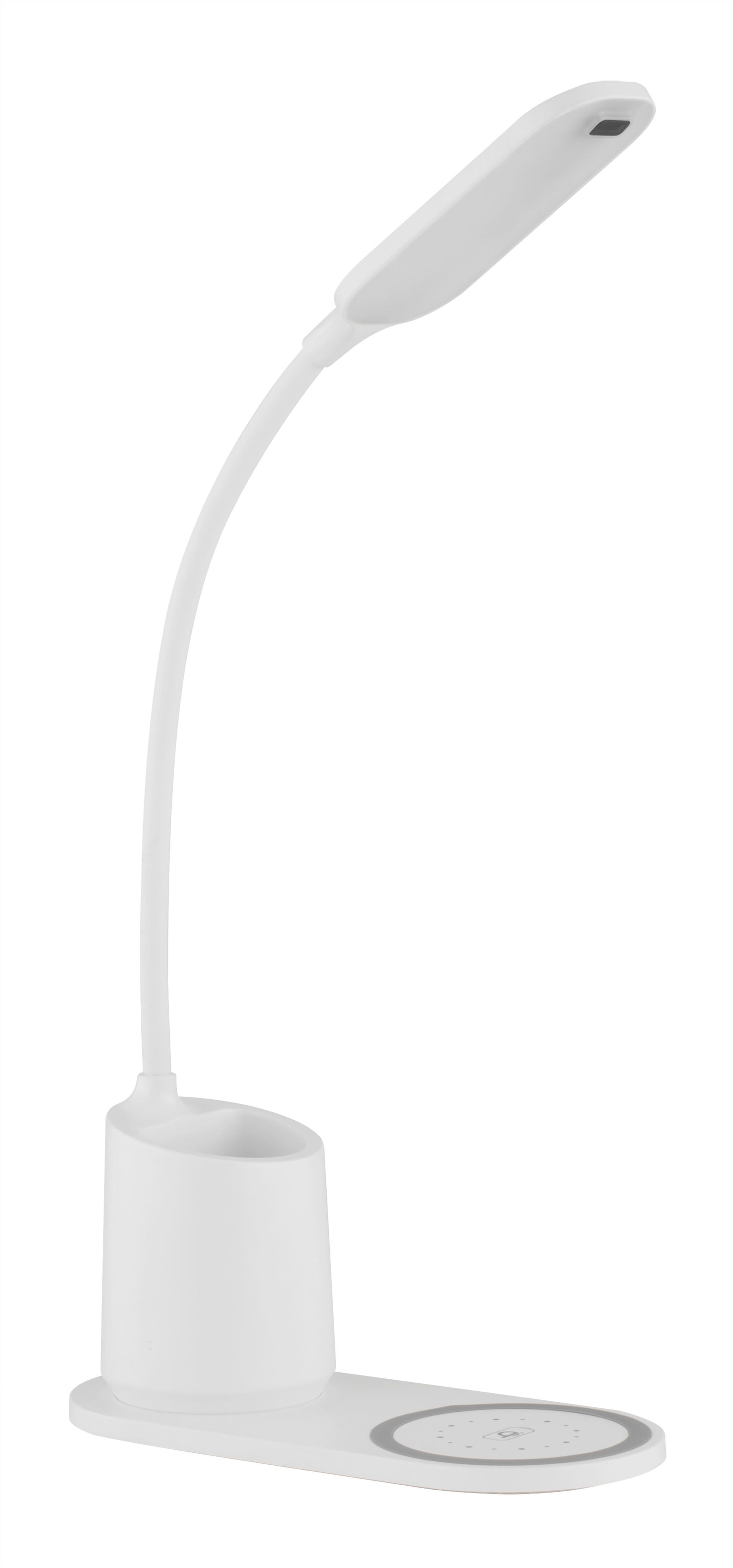 LED-Schreibtischleuchte 58429w - Opal/Weiß, Design, Kunststoff (34/8,5/45cm) - Globo
