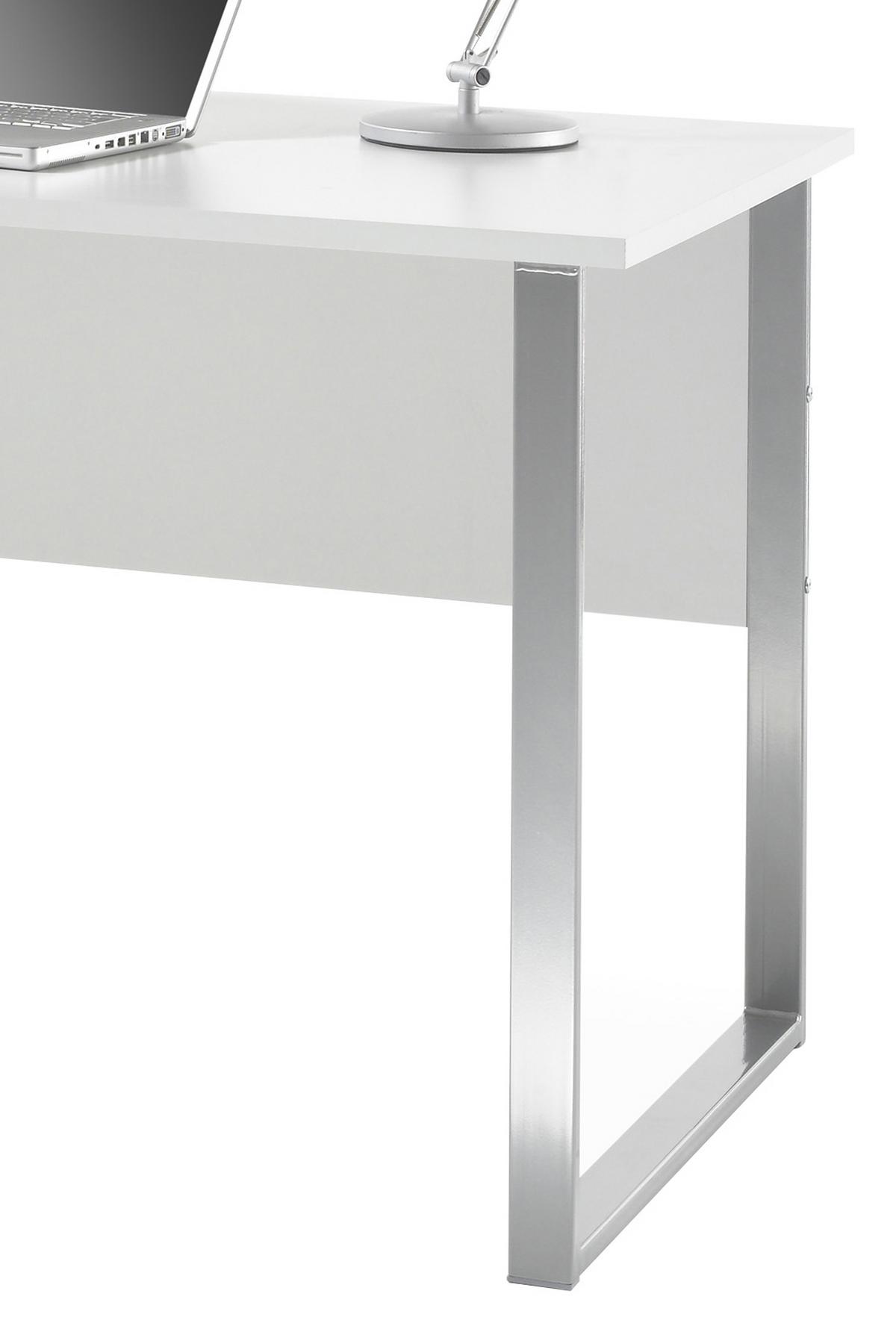 Schreibtisch B 170cm H 77cm Office Lux, Hellgrau - Silberfarben/Hellgrau, Design, Holzwerkstoff/Metall (170/73/77cm) - MID.YOU